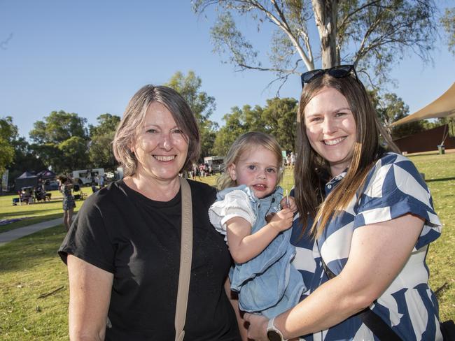 Heather Grant, Sutton Simmonds and Megan Grant signing off 2024 in style at Nowingi Place in Mildura. Picture: Noel Fisher