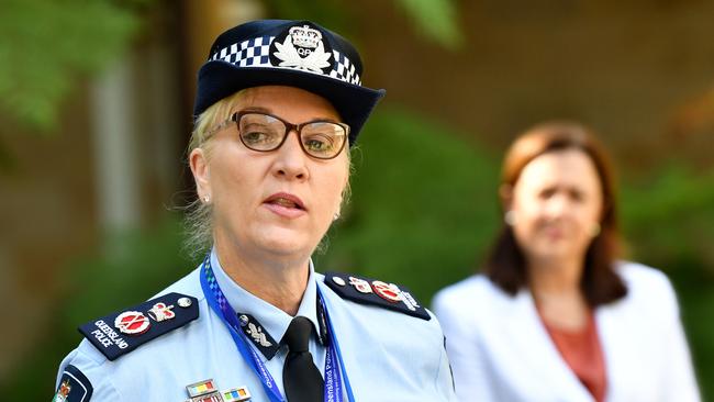 Queensland Police Commissioner Katarina Carroll says there has been an overall increase in crime on last year. Picture: AAP Image/Darren England