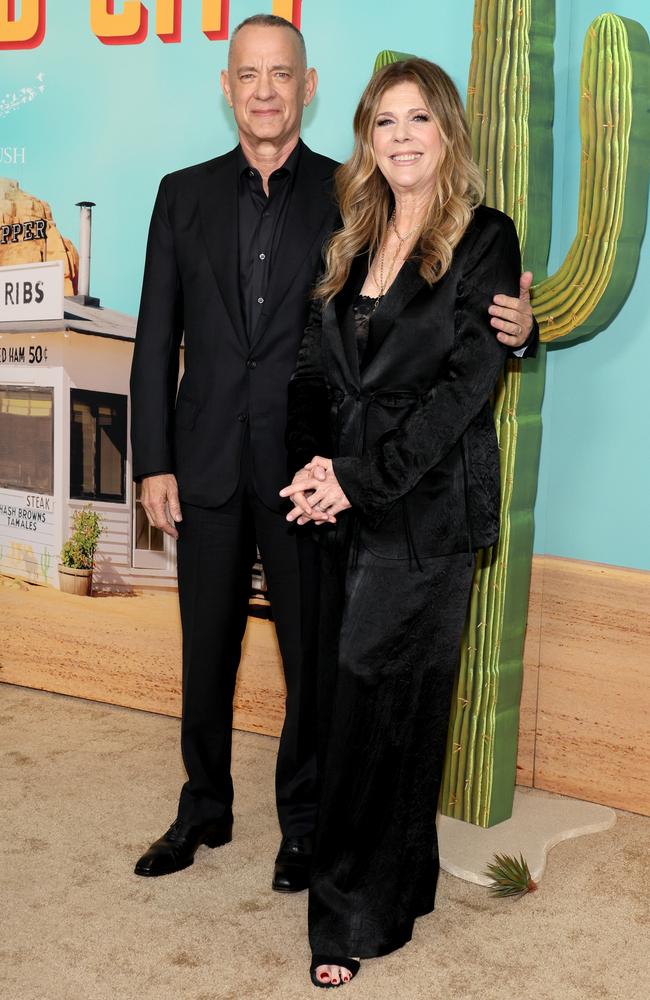 Hanks and wife Rita Wilson. Picture: Dia Dipasupil/Getty Images