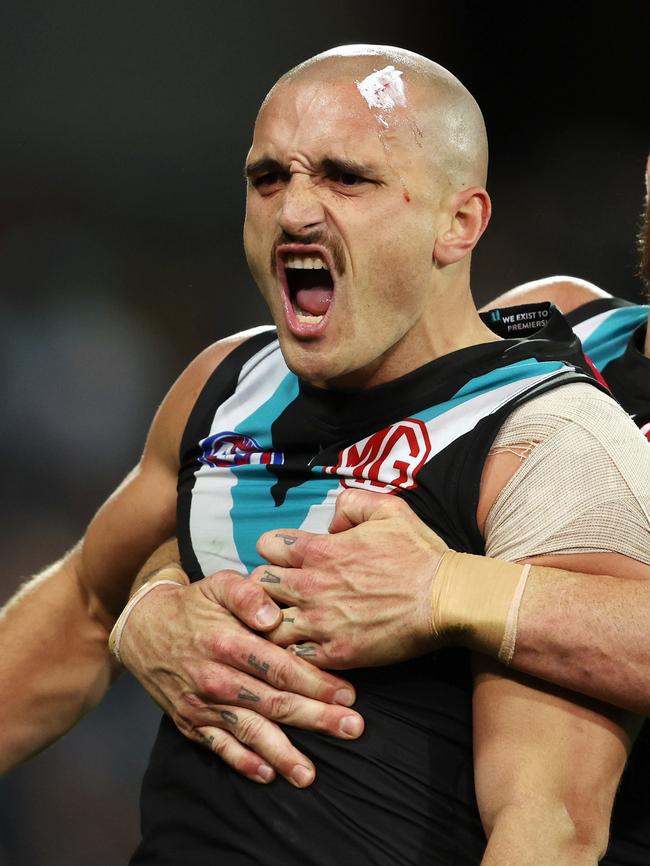 Powell-Pepper says his new child grounds him in the tough AFL world. (Photo by Sarah Reed/AFL Photos via Getty Images)