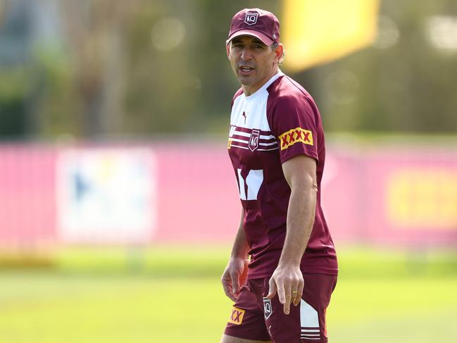 Slater always bounced ideas off his dad when picking the Maroons team. Now that sounding board is gone. Picture: Getty Images