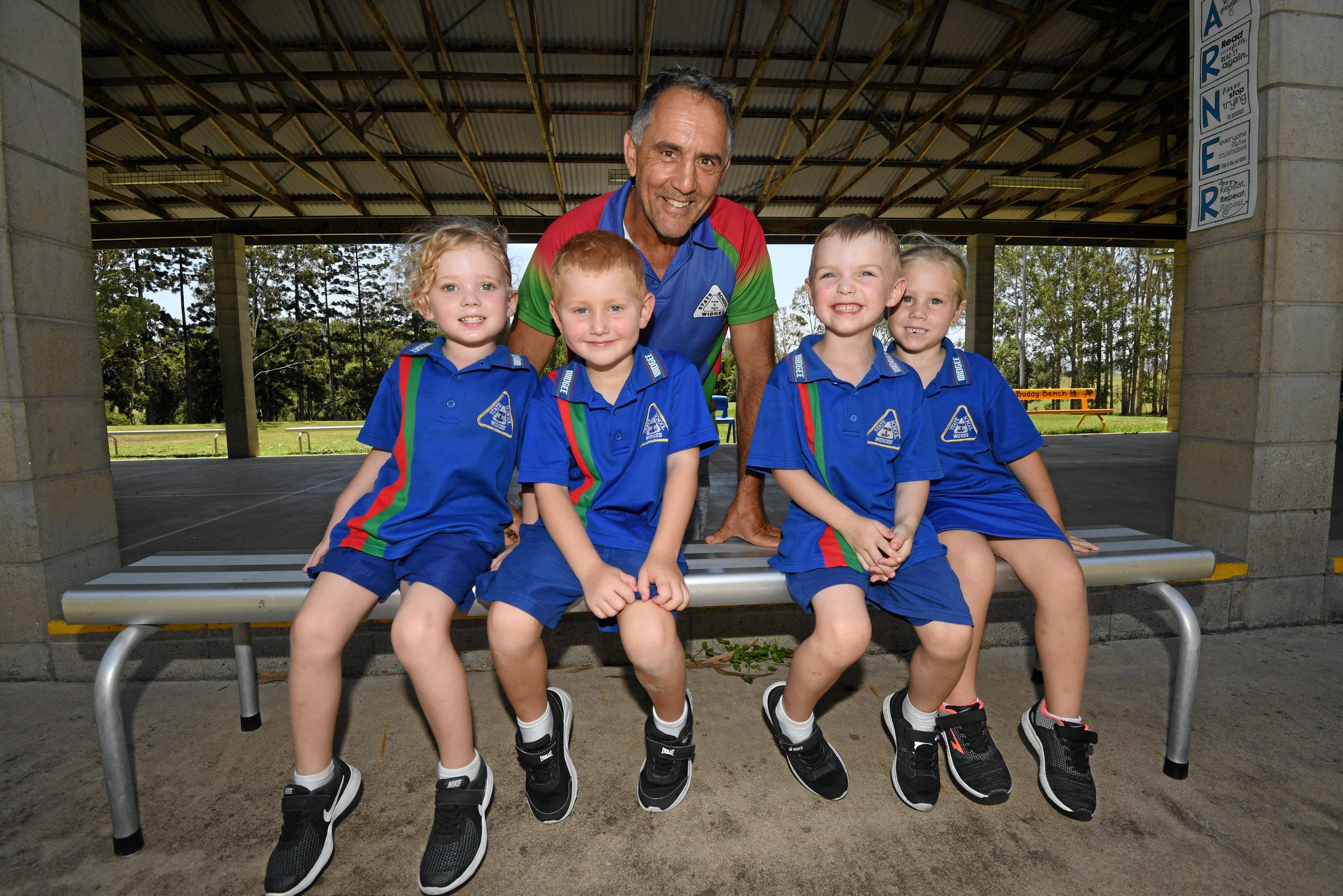 Widgee State School - Teacher: Mr Robert AndrewsStudents L to R: Bentley Shortt, Kai Donovan, Clinton Kohler and Zoe Hempsall. Picture: Troy Jegers
