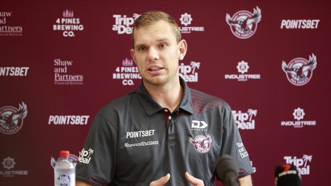 Tom Trbojevic during a press conference. Picture: Tim Hunter.