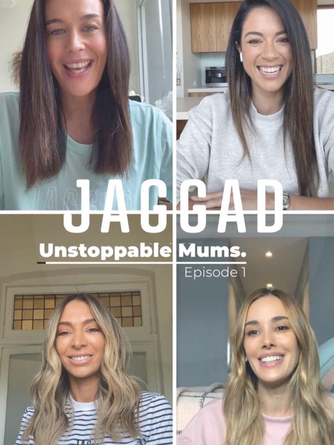 Megan Gale, Michelle Greene (co-owner of Jaggad), Nadia Bartel and Bec Judd. Picture: Instagram