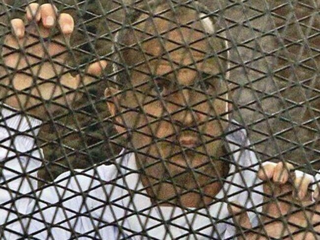 Peter Greste in jail in Egypt. Picture: Twitter