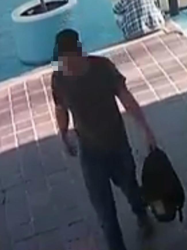 The alleged attacker, seen on CCTV, allegedly left the scene in a taxi and went to a McDonalds just 10 minutes from the scene. Picture: Supplied / Channel 9