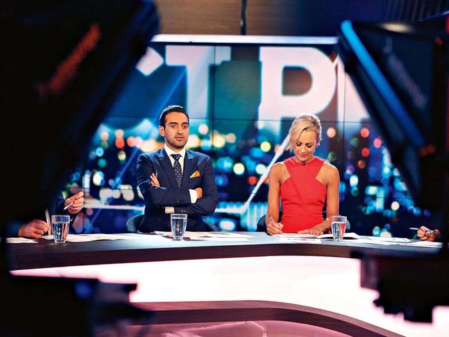 Waleed Aly co-hosts The Project with Carrie Bickmore.