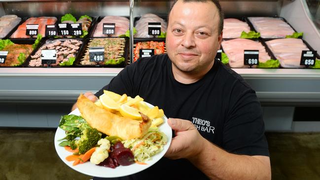 Harry Chartomatsidis at Theo's Fish Bar in Ivanhoe. Picture: Josie Hayden.