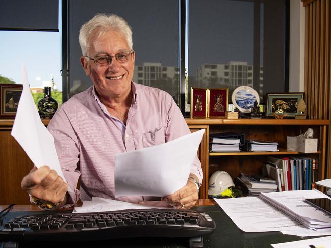 Lord Mayor Kon Kon Vatskalis in the Darwin CBD, Tuesday, August 20, 2019. He has been in office for two years.  Picture: KERI MEGELUS