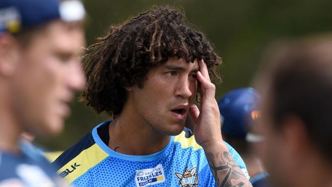 Kevin Proctor at Titans training. Photo: Steve Holland