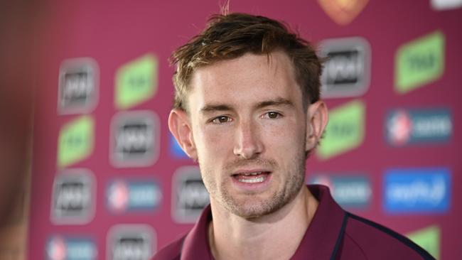 BRISBANE, AUSTRALIA - NewsWIRE Photos APRIL 1, 2024:  *Please note Harris Andrews presser is embargoed until Tuesday 2 April.Brisbane Lions Co-Captain Harris AndrewsBrisbane Lions Training.Picture: NCA NewsWIRE / John Gass