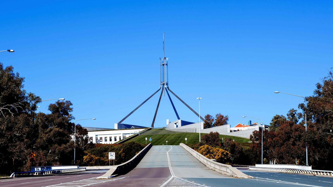 Travellers who want to visit Parliament House in Canberra must have an entry permit. Picture: Jamila Toderas / AFP