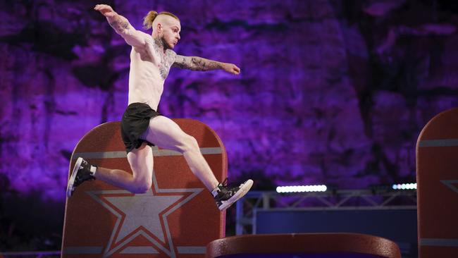 Party boy Corey Worthington competes in the 2018 season of Australian Ninja Warrior. Picture: Supplied/Channel 9