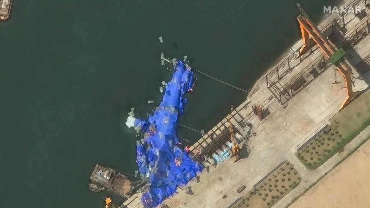 North Korea races to fix capsized warship by Kim’s deadline