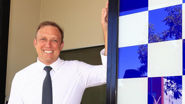 Former premier Steven Miles at a Police Beat in Townsville during the election campaign. Picture: Adam Head