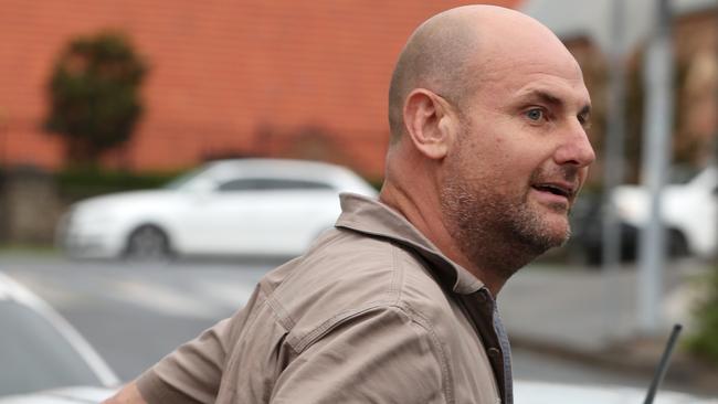 Paul Jewell leaving Wollongong Local Court in April. Picture: Jonathan Ng