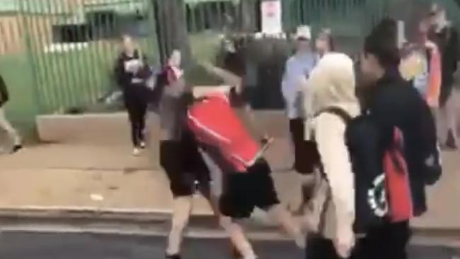 Dubbo school students shown fighting in a video. Picture: Instagram