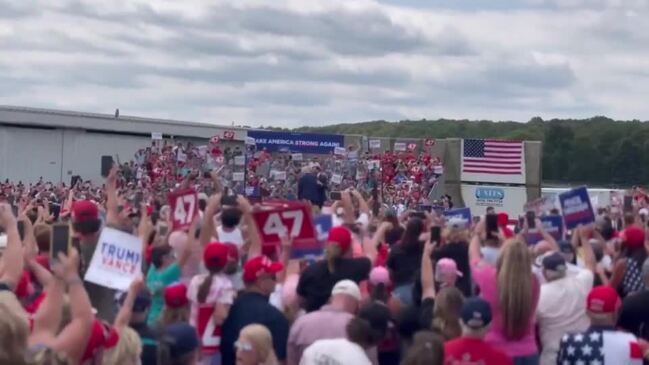 Trump Takes Stage at First Outdoor Rally Since Assassination Attempt