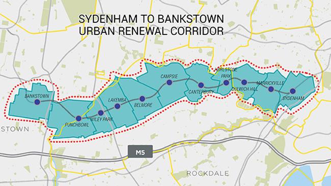 Sydenham to Bankstown urban renewal corridor.