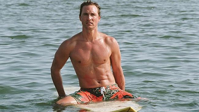 Matthew McConaughey shows off that chest. Picture: Splash