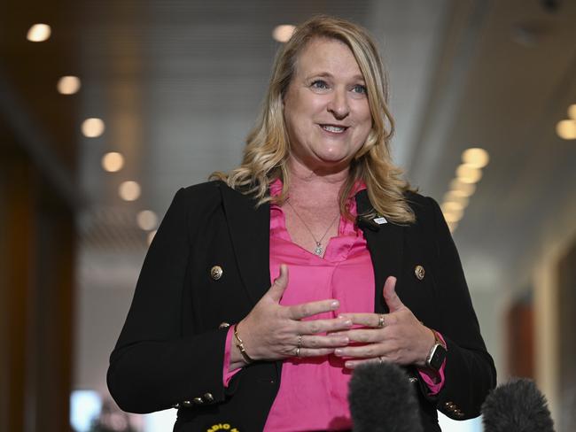 CANBERRA, Australia - NewsWire Photos - September 12, 2024: Kylea Tink holds a press conference at Parliament House in Canberra. Picture: NewsWire / Martin Ollman