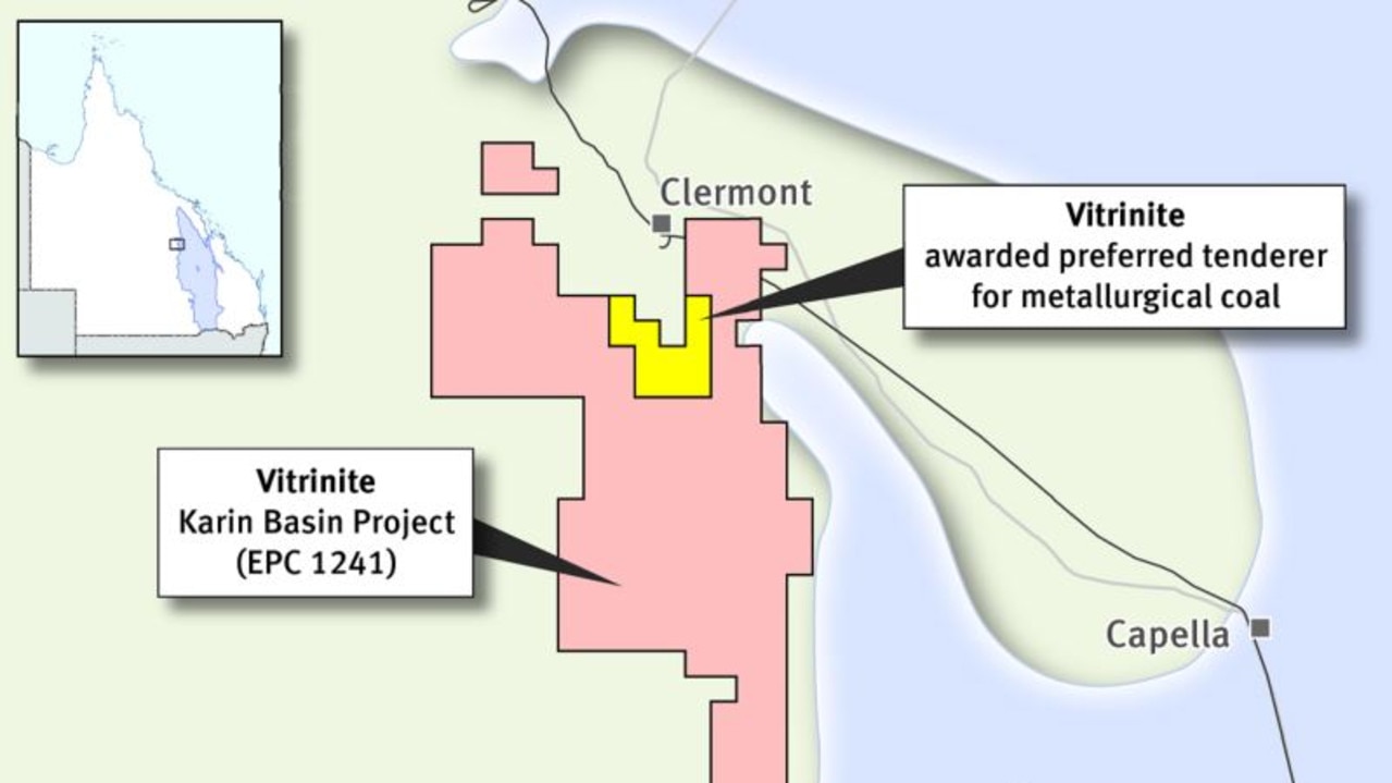 Vitrinite coal tender map