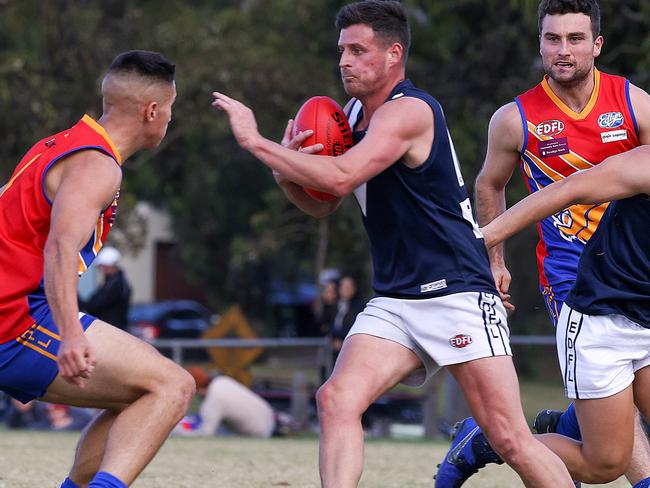 Local suburban football returns after the 2020 season was cancelled due to Covid-19.Maribyrnong Park played Avondale Heights in the Essendon District Football League Division 1. Picture : Ian Currie