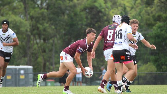 Hayden Watson playing Cyril Connell football earlier in the year.