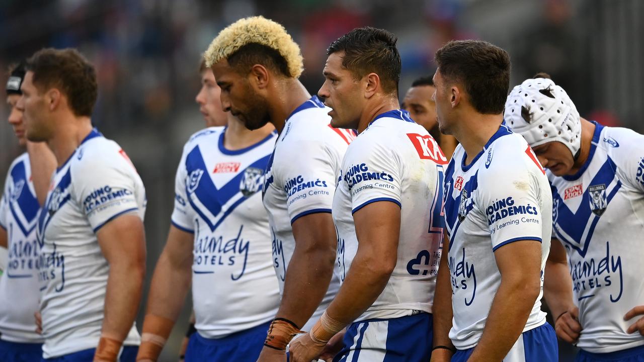 NRL 2023 RD24 Newcastle Knights v Canterbury-Bankstown Bulldogs - Bulldogs Dejection NRL PHOTOS