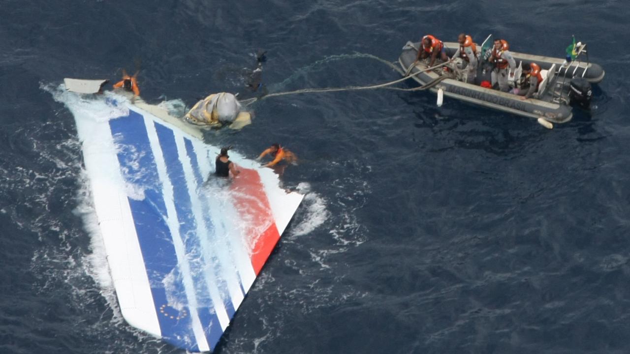 Brazil's Navy sailors recover debris from Air France Flight 447. Picture: Supplied