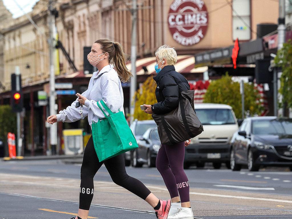 Shopping strips in Melbourne where there has been Covid-19 community transmission. Picture: NCA NewsWire/Ian Currie