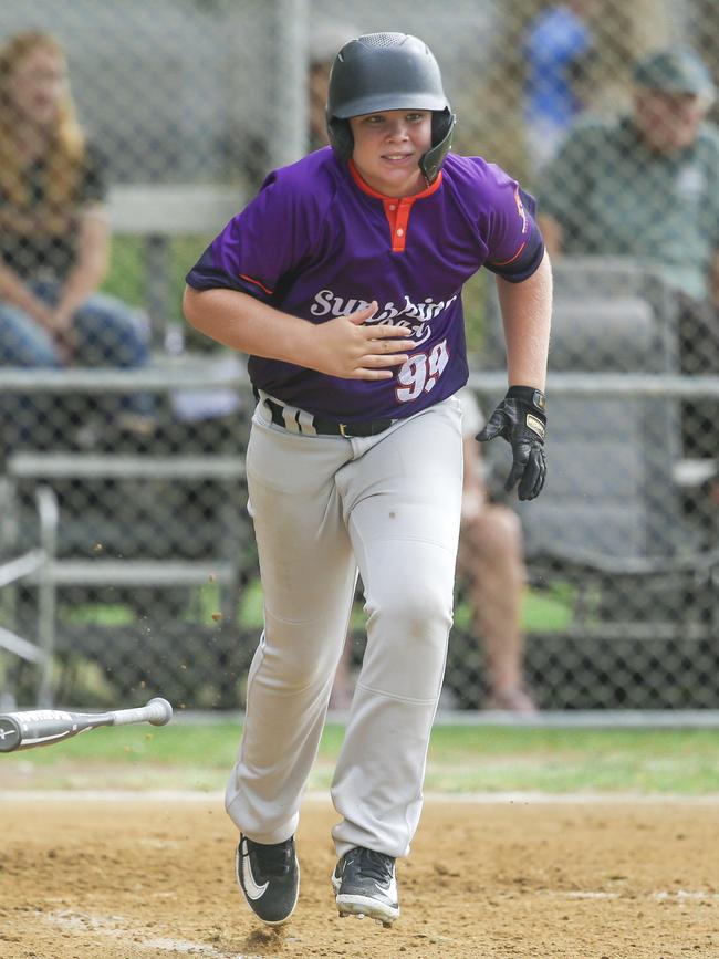South Coast V Sunshine Coast in the 12-14 years QLD School Sport Baseball Championships. Picture:Glenn Campbell