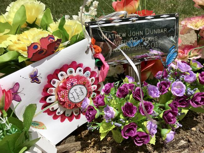 Mathew Dunbar’s grave at the Walcha cemetery.