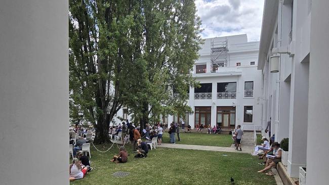 Sovereign Citizens occupy the old Senate Courtyard in Old Parliament House