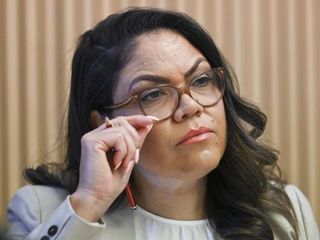 CANBERRA, AUSTRALIA, NewsWire Photos. FEBRUARY 16, 2024: Senator Jacinta Nampijinpa Price during the Cross-Portfolio Indigenous Matters Senate estimates at Parliament House in Canberra. Picture: NCA NewsWire / Martin Ollman