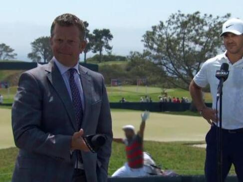 Bryson DeChambeau cheekily photo bombs Brooks Kopeka