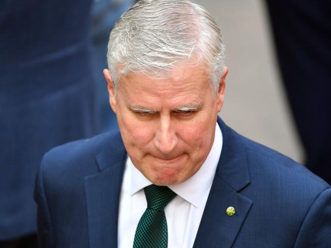 Deputy Prime Minister Michael McCormack at the Last Post Ceremony at the Australian War Memorial in Canberra, Monday, February 3, 2020. (AAP Image/Mick Tsikas) NO ARCHIVING