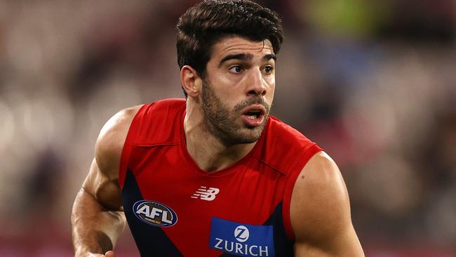 MELBOURNE. 23/06/2022..   AFL Round 15 .  Melbourne vs Brisbane at the MCG.  Christian Petracca of the Demons    . Photo by Michael Klein