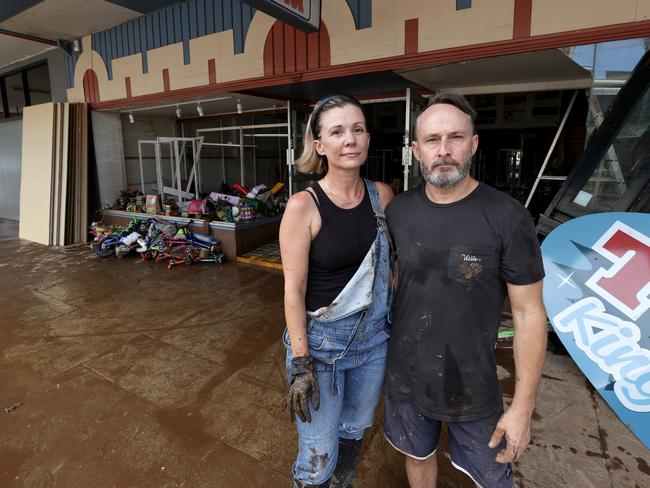 Carmel and Carey Horner operate the Toy Kingdom store on Woodlark St and had all of their stock ruined by flood waters in the past. Picture: Toby Zerna