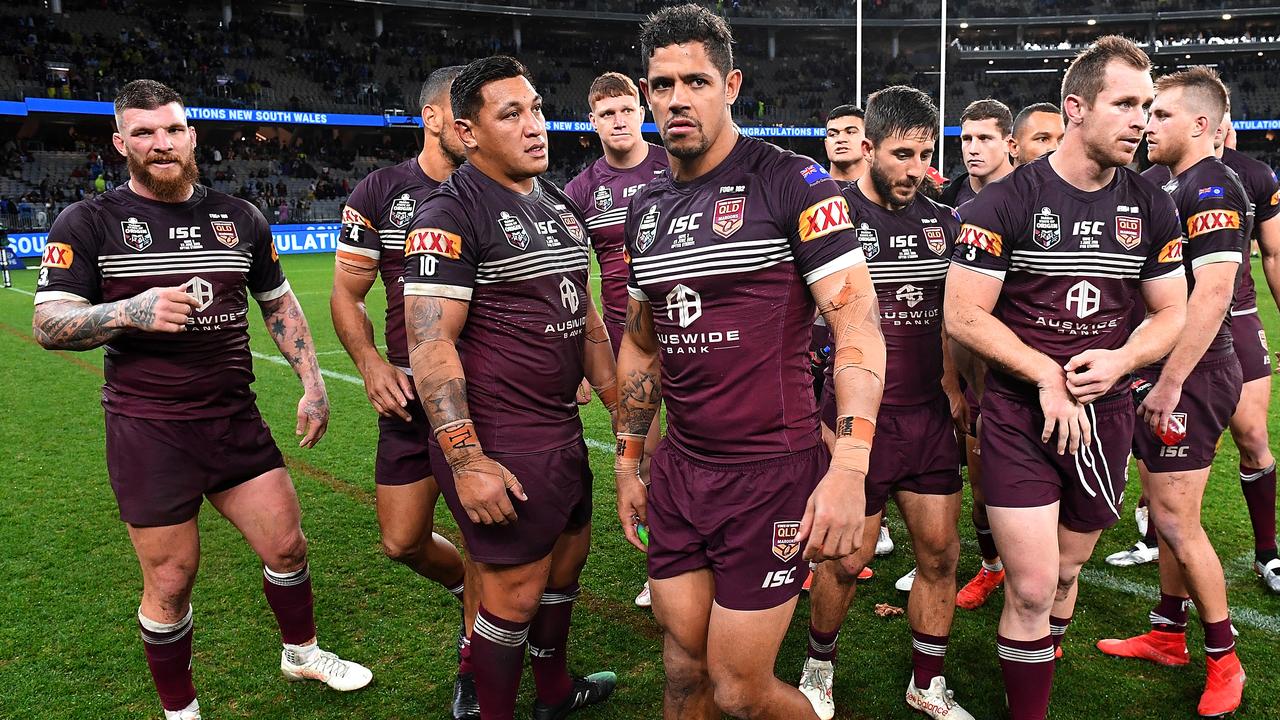 Game 2 of the 2019 State of Origin series didn’t go to plan for the Queensland Maroons. Picture: AAP Image/Dave Hunt