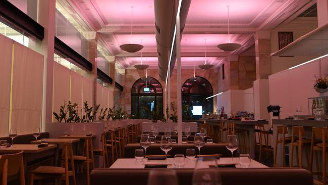 Interior of the dining room at Umaii Japanese restaurant, Adelaide.