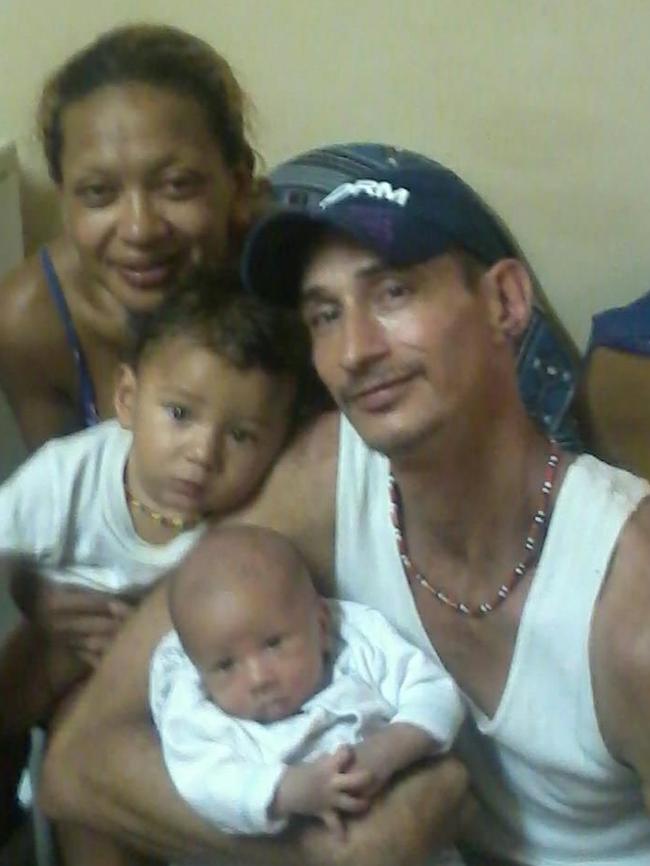 Mr Eaton with his partner Angie Ioaba and their children. Picture: Supplied.