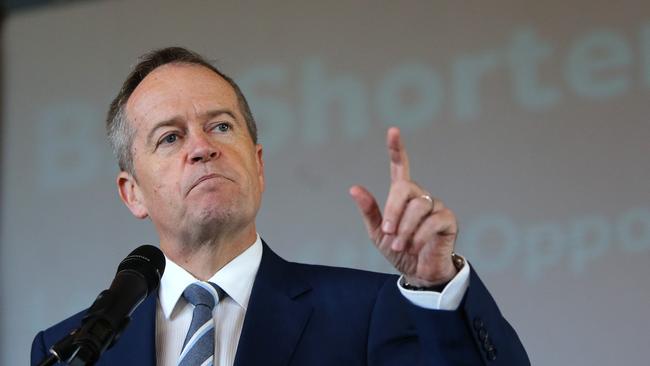 Mr  Shorten has been accused of “playing politics” over his promise to restore Sunday penalty rates.