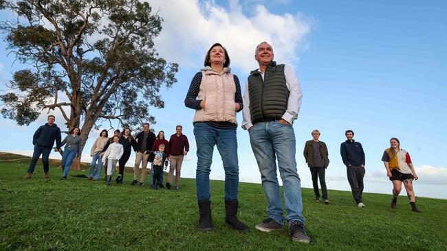 Twins Kate Moore and Rob Emms celebrate their 60th birthday with their combined families at Boyup Brook, WA. Picture: Colin Murty