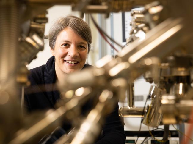 Professor Michelle Simmons pictured in the labs at UNSW  for the Queens birthday honours.  Picture Renee Nowytarger / The Australian