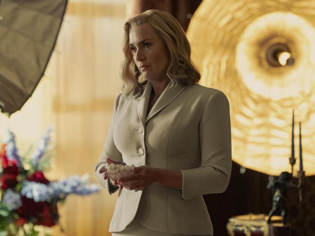 Winslet in character as Chancellor Elena Vernham. Picture: Binge