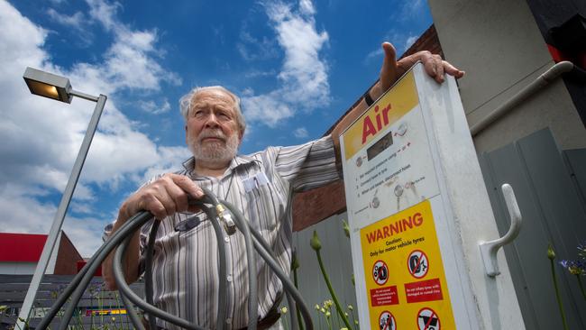 Paul de Castella, 85, had his car stolen from a Preston petrol outlet as he was inflating the tyres. Picture: Jay Town