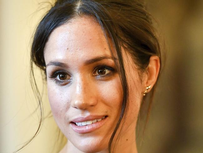 Meghan Markle speaks to people in the Drawing Room of Cardiff Castle in Cardiff, Wales, Thursday, Jan. 18, 2018. Picture: AP