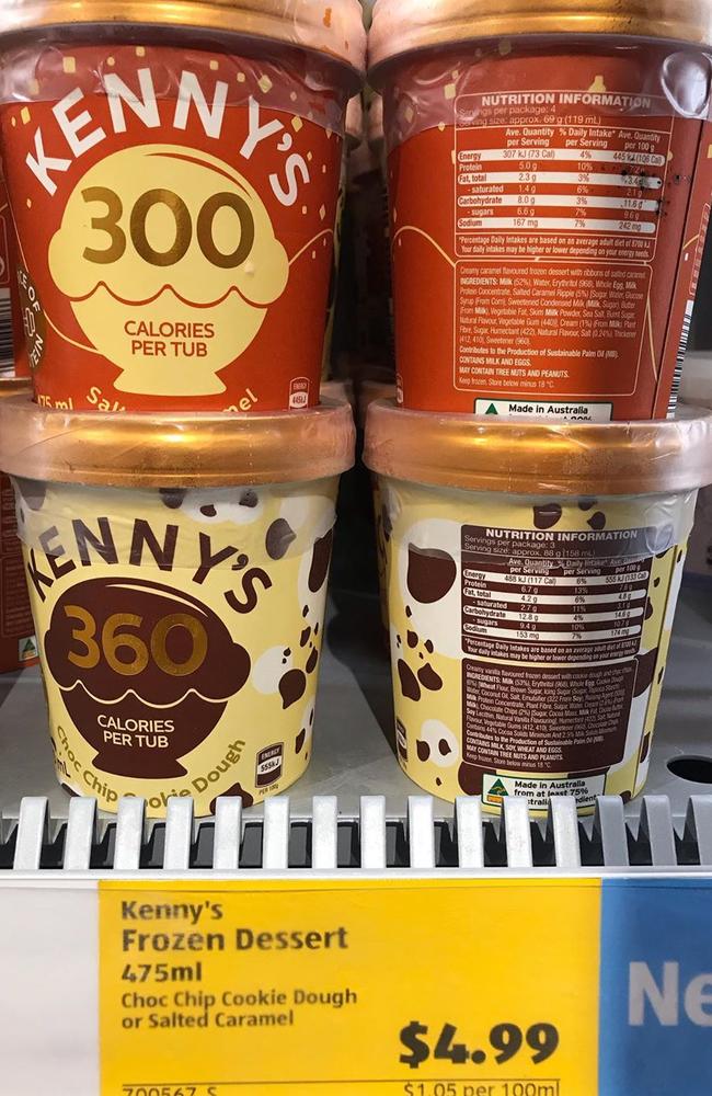 A shopper recently uploaded a snap to Instagram revealing the supermarket was now stocking the new frozen treat. Picture: Instagram/Aldi Lovers Australia