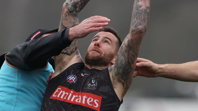 Collingwood veteran Jeremy Howe will play his 250th AFL game on Friday night against Sydney. Picture: Daniel Pockett / Getty Images